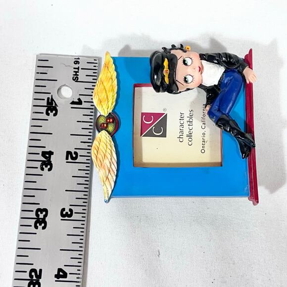 Vintage Betty Boop Biker Picture Frame For Your 1.5 x 1.5" Blue - Picture 7 of 7